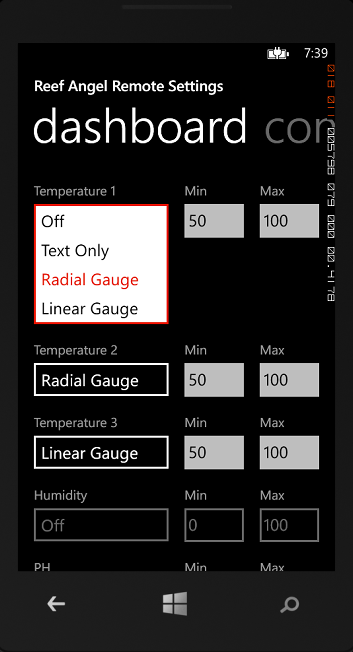 You can specify how you want to visualize each parameter